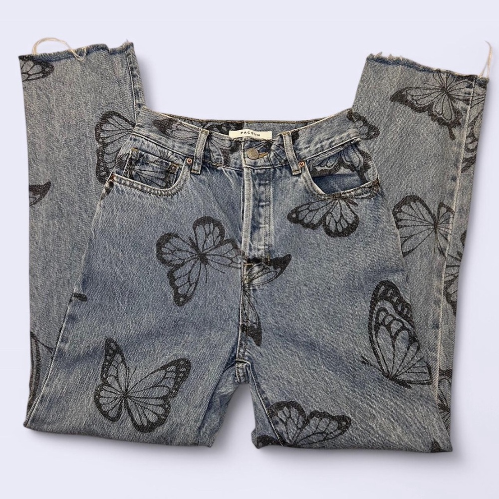 Butterfly Print Women's Jeans